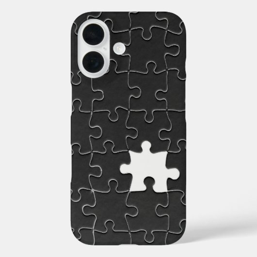 Ontbrekend Jigzaag Puzzle Piece zwart Case-Mate iPhone Case (Achterkant)