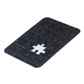 Ontbrekend Jigzaag Puzzle Piece zwart Magneet (Linkerzijde)