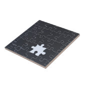 Ontbrekend Jigzaag Puzzle Piece zwart Tegeltje (Zijkant)