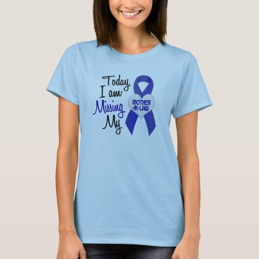 Ontbrekend mijn schoonmoeder 1 (blauw lint) t-shirt (Voorkant)