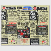 Ontbrekend nieuwspapier cadeaupapier (Vlak)