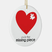 Ontbrekend onderdeel van mijn hartartikelen keramisch ornament (Rechts)