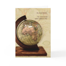 Ontbrekend  opmaken van oude Wereldkaart van vrien