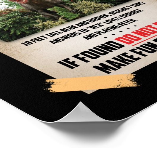 Ontbrekend Pet 18-inch groot blauw bruin gewicht 7 Poster (Hoek)