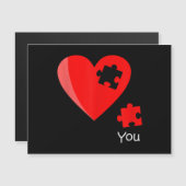 Ontbrekend stuk Heart Puzzle Valetines Day Shirt G (Voorkant / Achterkant)