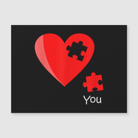 Ontbrekend stuk Heart Puzzle Valetines Day Shirt G (Voorkant)