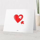 Ontbrekend stuk Heart Puzzle Valetines Day Shirt G Kaart (Achterkant)