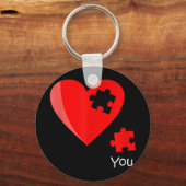 Ontbrekend stuk Heart Puzzle Valetines Day Shirt G Sleutelhanger (Voorkant)