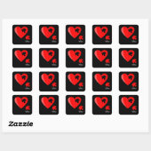 Ontbrekend stuk Heart Puzzle Valetines Day Shirt G Vierkante Sticker (Vel)