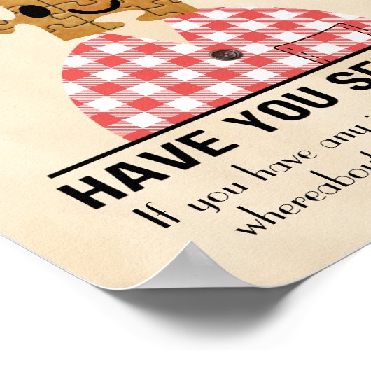 Ontbrekend stuk Jigsaw Puzzel plezier en spelletje Poster (Hoek)