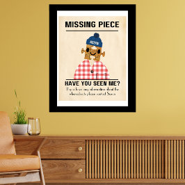 Ontbrekend stuk Jigsaw Puzzel plezier en spelletje Poster