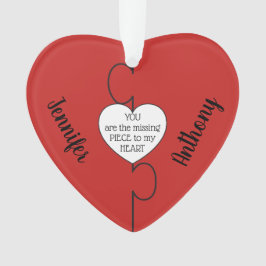 Ontbrekend stuk paren kerst acrylversiering ornament