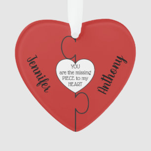 Ontbrekend stuk paren kerst acrylversiering ornament