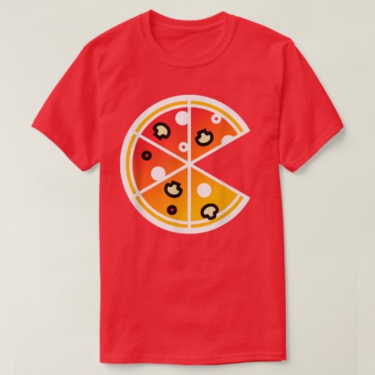 Ontbrekend stuk Pizza Slicefunny Couples Pizza S 1 T-shirt (Design voorkant)