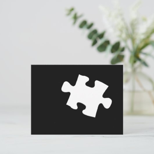 Ontbrekend stuk puzzelstuk briefkaart (Staand voorkant)