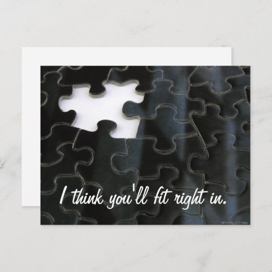 Ontbrekend stuk puzzelstuk briefkaart (Voorkant / Achterkant)