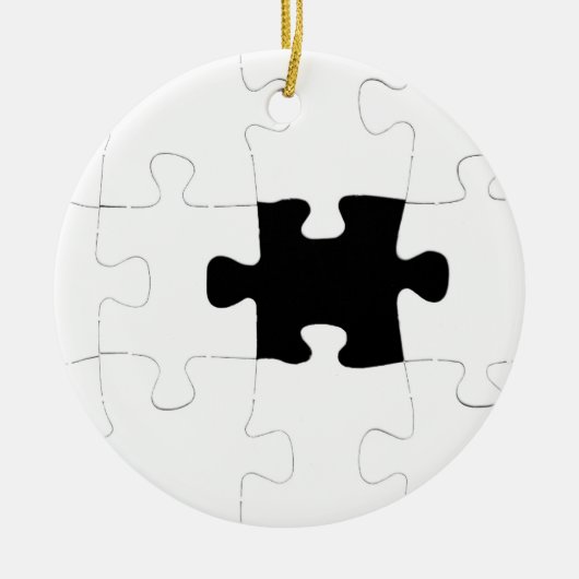Ontbrekend stuk puzzelstuk keramisch ornament (Voorkant)