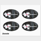 Ontbrekend stuk puzzelstuk ovale sticker (Vel)