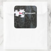 Ontbrekend stuk puzzelstuk vierkante sticker (Tas)