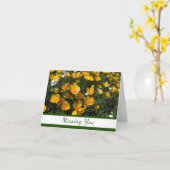 Ontbrekend U Gebied van paps Notecard Kaart (Gele Bloem)