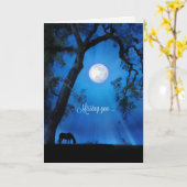 Ontbrekend U-paard in Moonlight-Kaart Kaart (Gele Bloem)