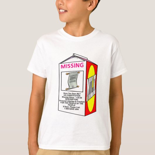 Ontbrekend: VS-GRONDWET T-shirt (Voorkant)