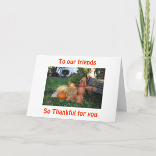 ONTBREKENDE BESTE VRIENDEN IN DE THANKSGIVING FEESTDAGEN KAART