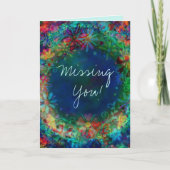 Ontbrekende blauwflorale "inspiratie" kaart (Voorkant)