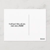 Ontbrekende Border Collie-hond met gespitste oren  Briefkaart (Achterkant)