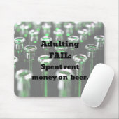 Ontbrekende borgtocht: betaald huur geld op bier. muismat (Met muis)