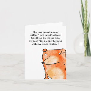 Ontbrekende cake-verjaardagskaart kaart