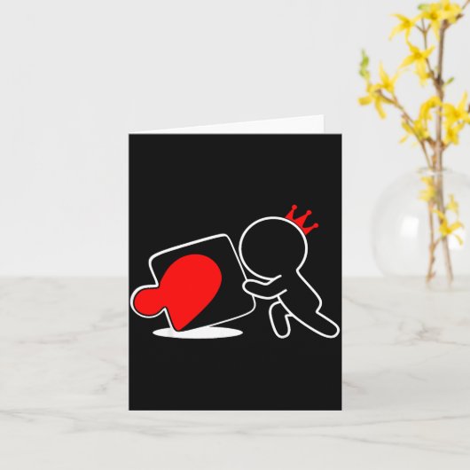 Ontbrekende Ece Hart Puzzel Koppel Matching Valent Kaart (Gele Bloem)