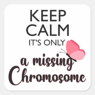 Ontbrekende gevoeligheid voor het chromosoomturner vierkante sticker