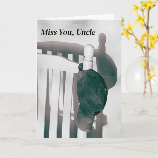 Ontbrekende Kaart van oom Pet en Rocking Stoel (Gele Bloem)