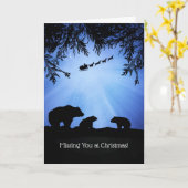 Ontbrekende kerstfeestdag met Beren klap Kaart (Gele Bloem)