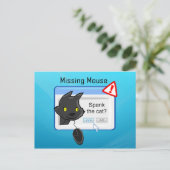 Ontbrekende muis? Spank de kat! Briefkaart (Staand voorkant)