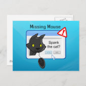 Ontbrekende muis? Spank de kat! Briefkaart (Voorkant / Achterkant)