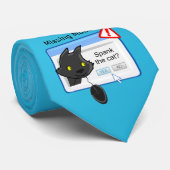 Ontbrekende muis? Spank de kat! Stropdas (Opgerold)