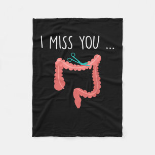 Ontbrekende My Colon Funny Ostomy Chirurgie Hum Fleece Deken