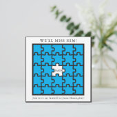 Ontbrekende partijuitnodigingen voor feestdagen kaart (Staand voorkant)