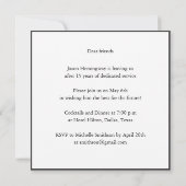 Ontbrekende partijuitnodigingen voor feestdagen kaart (Achterkant)