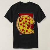 Ontbrekende Piece Pizza Slice Matching Couple Vale T-shirt (Design voorkant)