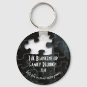 Ontbrekende Puzzle Piece Black White Family Reunio Sleutelhanger (Voorkant)