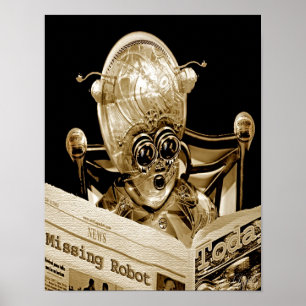 Ontbrekende robot (afdrukken) poster