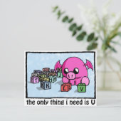 ontbrekende u briefkaart (Staand voorkant)