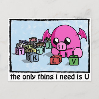 ontbrekende u briefkaart