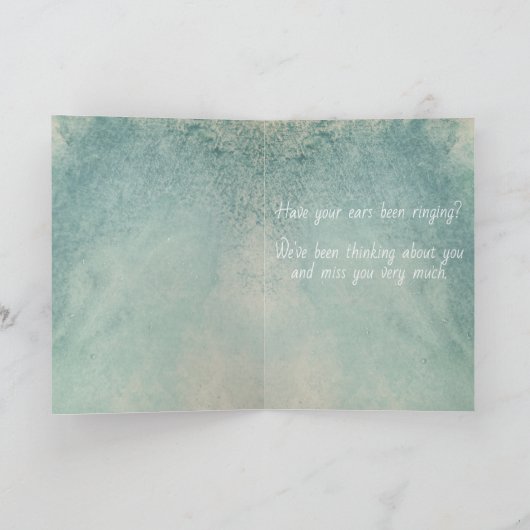 Ontbrekende U Calla Lilies Waterverf Custom Kaart (Binnen)