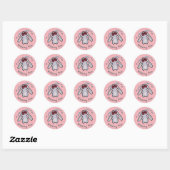 Ontbrekende U - Draaien van Bunny-Sticker Ronde Sticker (Vel)