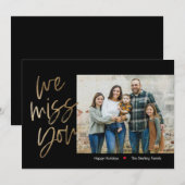 Ontbrekende U Editable Color Holiday-fotokaart Feestdagenkaart (Voorkant / Achterkant)