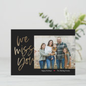 Ontbrekende U Editable Color Holiday-fotokaart Feestdagenkaart (Staand voorkant)